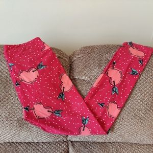 Nwot's Lularoe Valentines Day, Heart OS Leggings